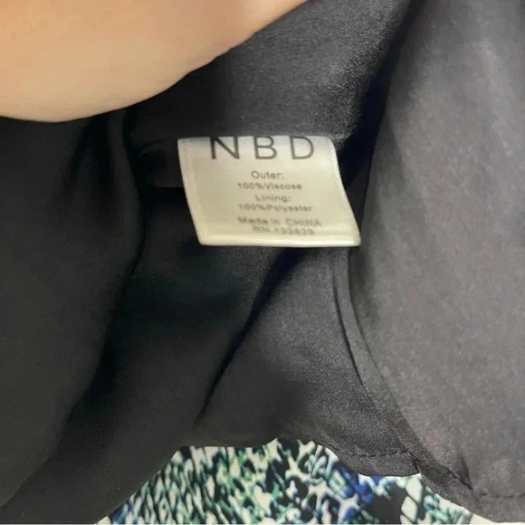 NBD Only Way Dress in Blue & Green Size Small Mini Dress Revolve - Picture 2 of 6